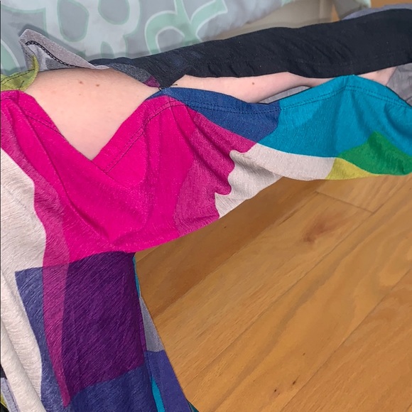 Sevengate Abstract Color Block Wrap Dress - Picture 6 of 6